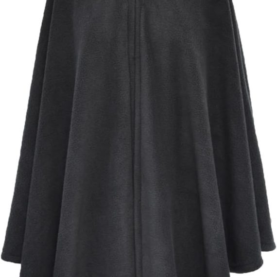 Women's Elegant Wool Blend Shawls and Wraps, Stylish Hooded Blanket Poncho Cape Fall Winter Open Front Cardigans