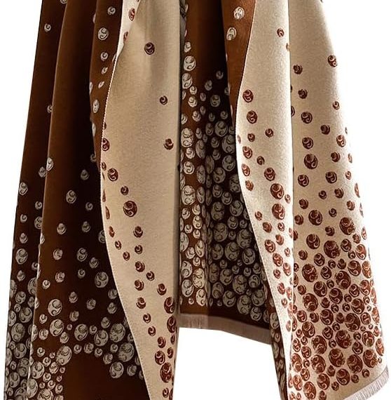 Women's Soft pashmina Shawl Oversized Winter Warm blanket Scarf Long Cashmere Shawls Wraps Geometric patterns
