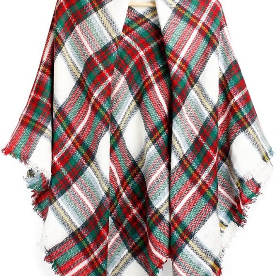 Plaid Scarf Women Pashmina Wrap Large Warm Soft Shawl Winter Fall Scarves