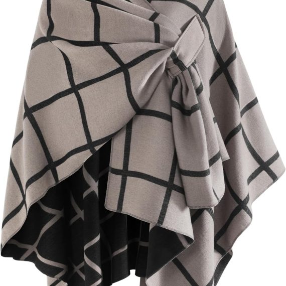 Shawl Wraps for Women - Open Front Ponchos for Women for Fall Winter Pashmina Scarf