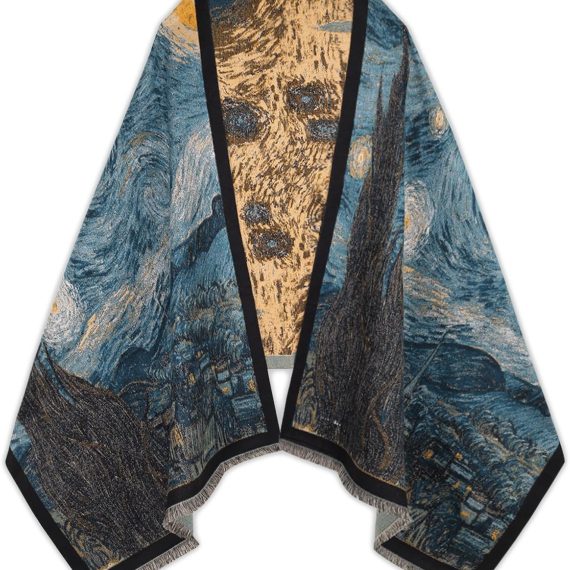 Scarfs for Women Pashmina Silky Shawl Wrap for Evening Dressing Blanket Open Front Poncho Cape