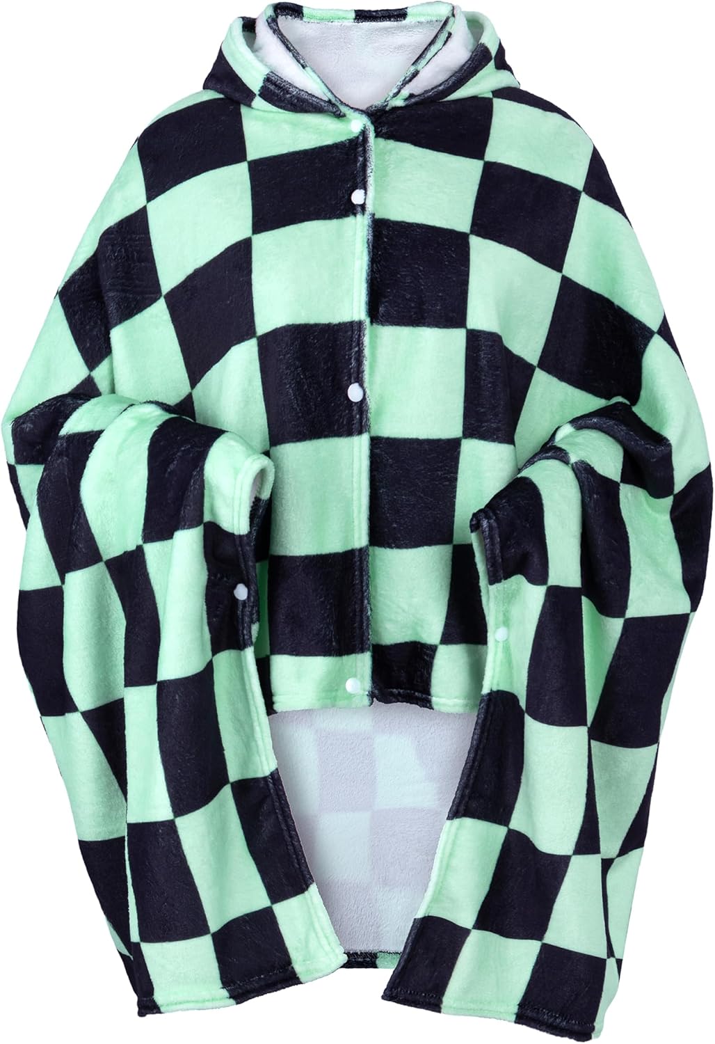 Wearable Blanket Hoodie, Anime Cosplay Fleece Cloak Cape Shawl Warm Cozy Soft Pajamas Unisex, 100 * 160 cm