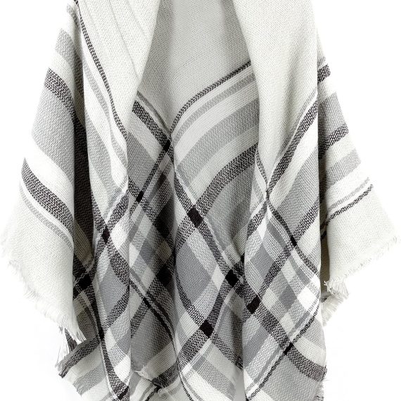 Women's Plaid Scarf Blanket Wrap Warm Tartan Checked Shawl Tartan Scarves Pashmina Cape